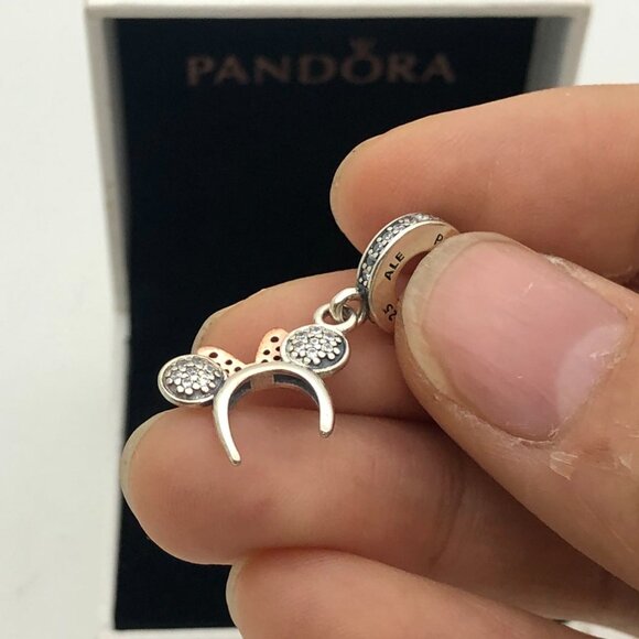 ✨🔥Pandora Disney Parks Minnie Mouse Pavé Headband Dangle Charm - Picture 6 of 7
